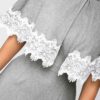 Robe en dentelle à col rond et à manches courtes - Image 5