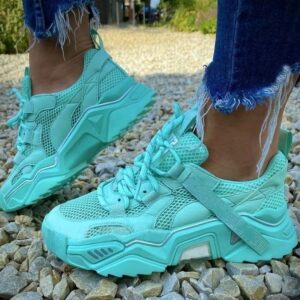 Chaussures de tennis à lacets pour femmes