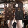 Case de téléphone de concepteur Tpu + PU cuir Fashion Square Phone Case de haute qualité pour IPhone - Image 4