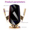 R1 Chargeur De Voiture 2020 Nouveau Produit Usine En Gros Support De Téléphone 10W Chargeur De Voiture Sans Fil De Charge Qi - Image 3