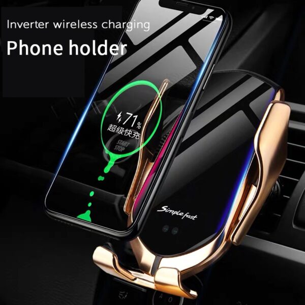 R1 Chargeur De Voiture 2020 Nouveau Produit Usine En Gros Support De Téléphone 10W Chargeur De Voiture Sans Fil De Charge Qi - Image 2