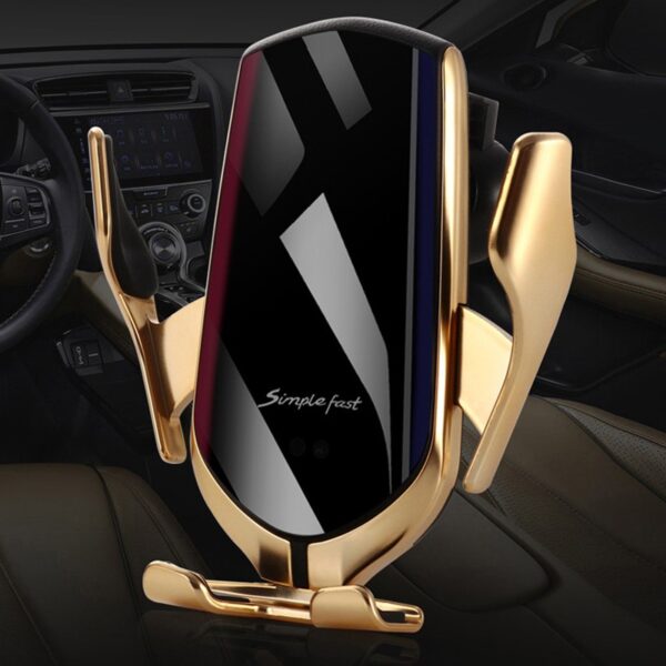 R1 Chargeur De Voiture 2020 Nouveau Produit Usine En Gros Support De Téléphone 10W Chargeur De Voiture Sans Fil De Charge Qi