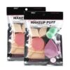 7 en 1 mélange de couleurs et la forme des outils de fabrication de cosmétiques pour le maquillage des bouffées d'éponge