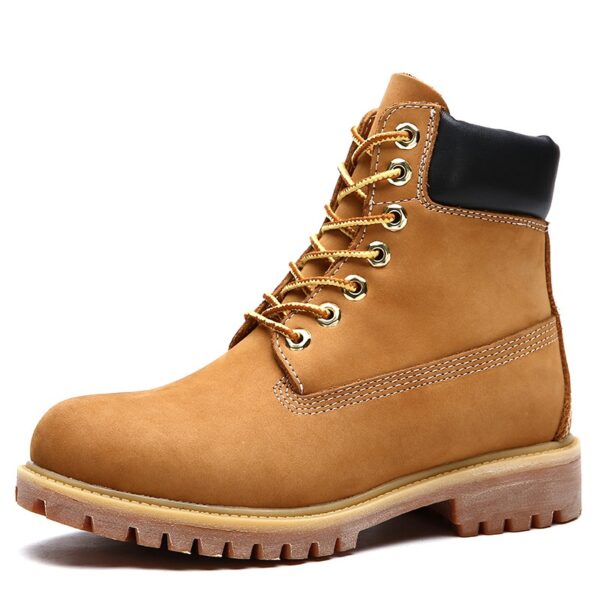 Coupe haute pas cher prix élégant hommes et femmes bottes de travail hommes femmes bottines décontractées - Image 3