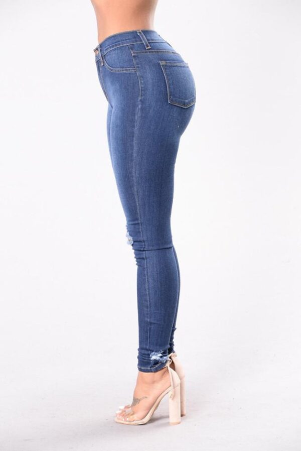 Wipalo grande taille Zipper Fly Side Lace Up Jeans Skinny taille haute poches Denim pantalon femmes Jeans crayon pantalon pantalon Jean femmes - Image 3