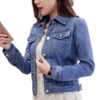 Pull décontracté à col haut pour femmes avec patchwork de camouflage - Image 3