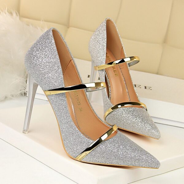 paillettes 10,5 cm femme chaussures talons - Image 3