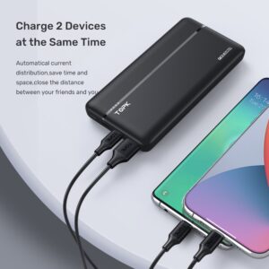 TOPK 18W QC3.0 20000mAh Power Bank Charge rapide USB Type C Portable Mobile Chargeur Power Bank