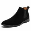 botte Chelsea décontractée, bottines, chaussures en cuir pour hommes - ORIGINALE - Image 2
