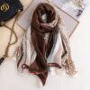 Foulards--nouveau design soie tache écharpe motif de luxe foulards imprimés femme cou