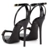 Robe de soirée talons Sexy dames fête chaussures à talons aiguilles grande taille femmes noir en cuir verni à lanières talon haut plate-forme sandales - Image 3