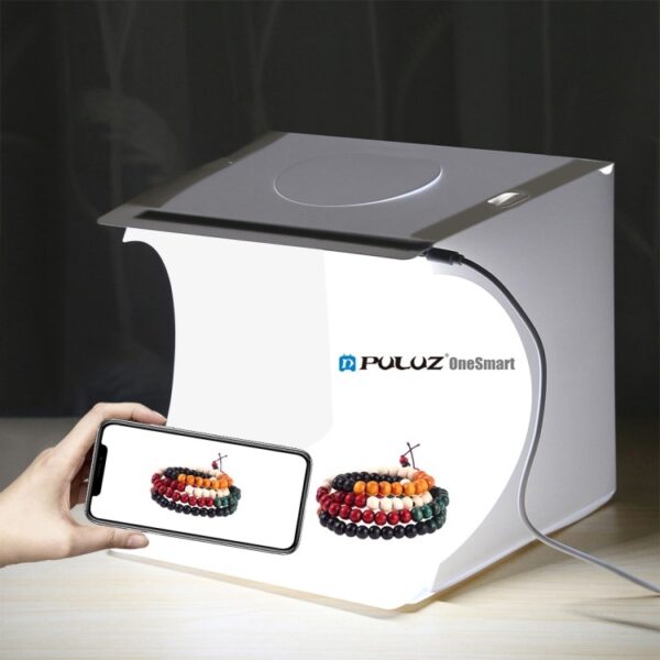 Mini Portable PULUZ 20cm pliant 550LM LED lightbox Table Top Softbox photographie photo Studio boîte - Image 2