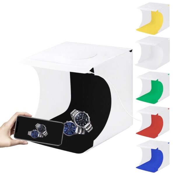 Mini Portable PULUZ 20cm pliant 550LM LED lightbox Table Top Softbox photographie photo Studio boîte - Image 3