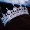 Accessoires de cheveux de mariage fantaisie faits à la main brillant strass couronnes de mariée diadèmes - Image 2