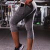 Femmes Yoga Capris Power Flex Pantalon de course Leggings d'entraînement - Image 3