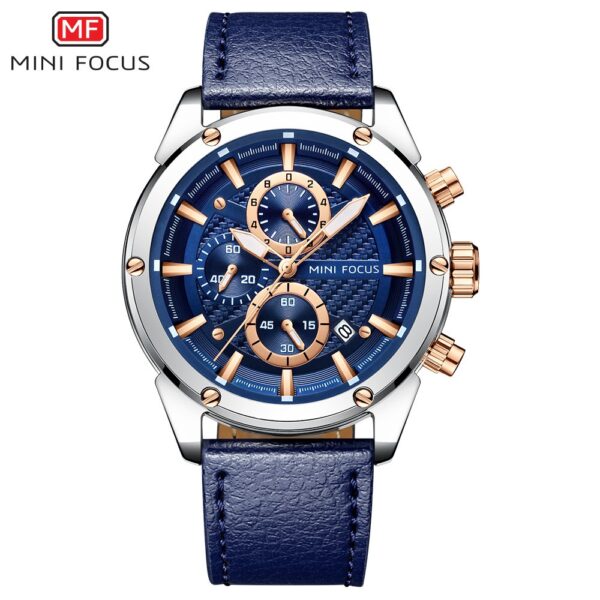 ORIGINALE chronographe de luxe en cuir montres à main de marque à quartz - Image 3
