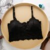 Soutien-gorge rembourré amovible en dentelle florale pour femmes - Image 3