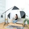 Flash Set 50x70cm lumière photographie Studio Photo photographique boîte souple Kits d'équipement d'éclairage Studio Photo avec trépied 200cm - Image 4