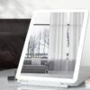 Miroirs de forme de poche Ipad Miroirs de maquillage de lumière de beauté LED Miroir cosmétique de main pliable portable - Image 2