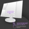 Miroir cosmétique électrique avec lumière 180D miroir de courtoisie rotatif 21 lumières LED 3X 2X 1 miroir de maquillage - Image 5