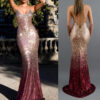 BELLUCI PRESTIGE, Robes de fourchette de paillettes de taille moyenne pour femmes Backless Plus irrégulières - Image 3