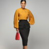 TOLIVER Ensemble Costumes de bureau de mode Costumes élégants pour femmes Vintage Costume jupe
