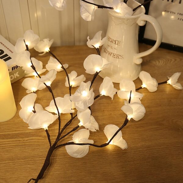 BEAM 70cm Led Simulation Orchidée Branche Lumières Arbre Lampe De Table LED Branche De Saule Lumières - Image 3
