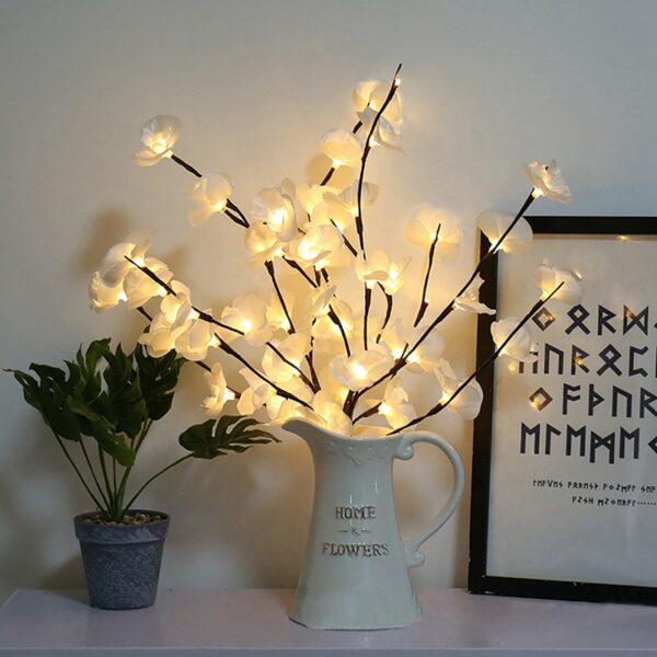 BEAM 70cm Led Simulation Orchidée Branche Lumières Arbre Lampe De Table LED Branche De Saule Lumières