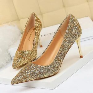 DILAN TODD Printemps automne chaussures de mariage femme robe de mariée en cristal bling