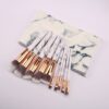 TELLME 10 pièces/ensemble professionnel marbrure poignée pinceaux de maquillage Portable fard à paupières lèvres maquillage pinceaux ensemble avec sac/baril outil de beauté