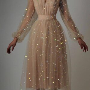 TURIN Shinny Women Wear Lace Ladies Party Dress Robe de soirée traditionnelle d'été sexy pour femmes