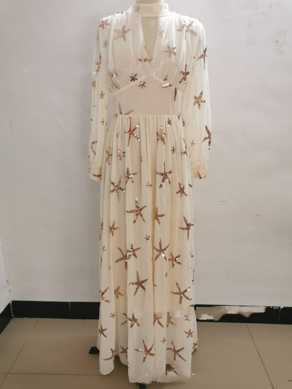 FILIAS Sequin femmes été Sexy femme princesse Maxi robes de soirée pour les femmes robe robes longues - Image 5