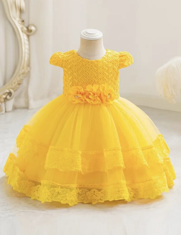 BETYS,Robe de princesse en perles pour petites filles, robe de fête d'anniversaire de mariage pour bébé fille