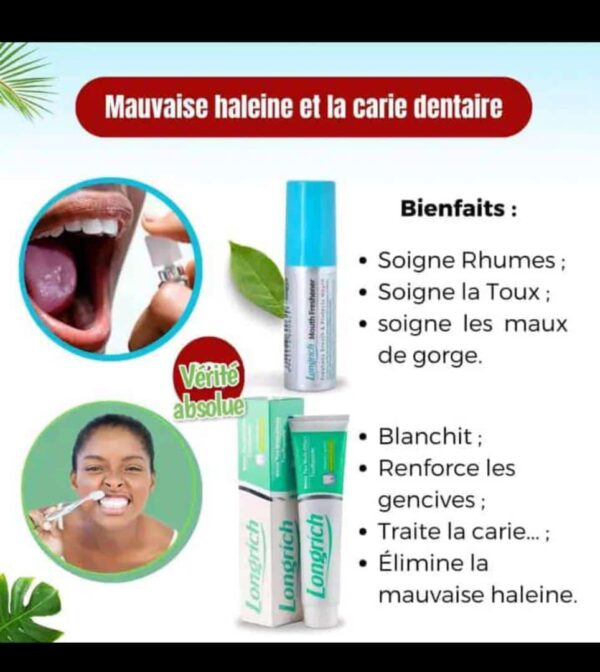 Dentifrice multi-effets au thé blanc | Lonugrich sans fluor - Image 2